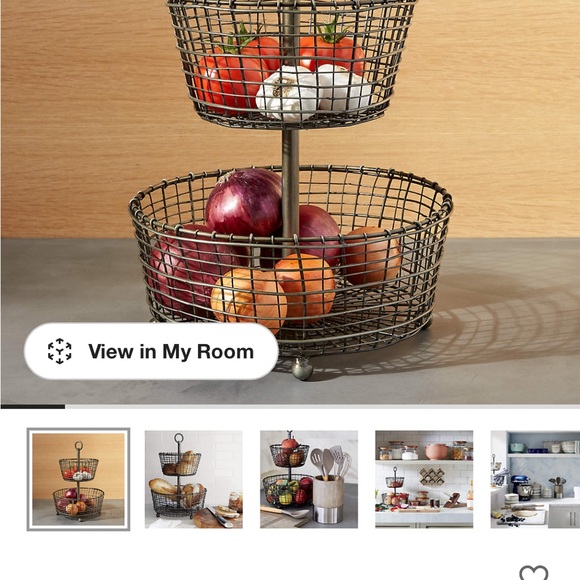 Bendt 2-Tier Iron Fruit Basket - Picture 3 of 3